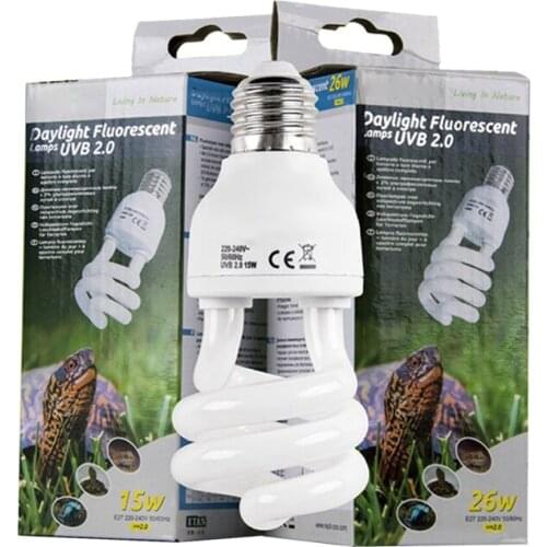 Reptile UVB Energy Saving Tortoise Basking Spiral Lamp Heat Light Bulb for Reptiles Truly Sun-Like Bright Amphibian Sunbathe Pet