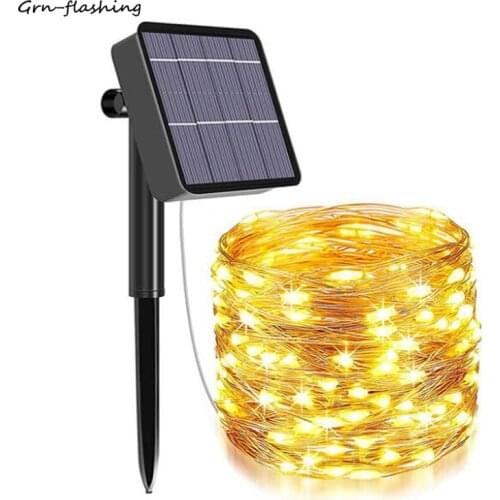 10M 20M LED Solar Light String Outdoor Waterproof Solar Garden Fairy Lights 8 Modes Solar Garland Decor Christmas Party Garden
