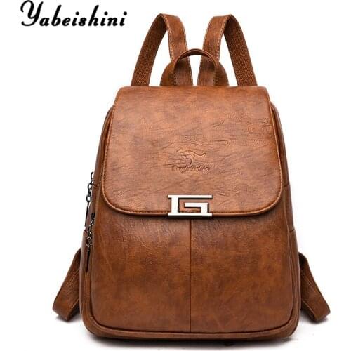 High Quality Leather Backpack Woman New Arrival Fashion Female Backpack String Bags Large Capacity School Bag Mochila Feminina