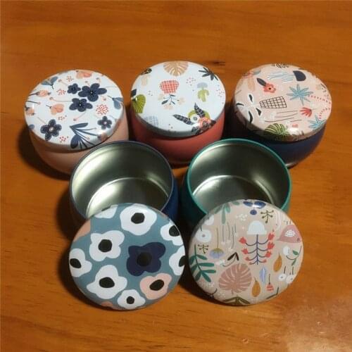 4.4oz Candle Tin Jars Home Storage Cans Bush Flowers Coffee Tea Candy Box Jewelry Organizer Container Wedding Gifts