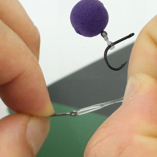 10PCS Carp Fishing Accessories Bait Spike with Rubber Connector Fishing Boilie Sting Pins for Ronnie Rig Carp Feeder Tackle Tool