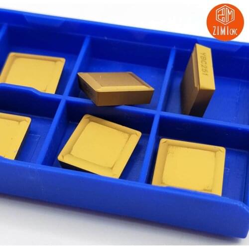 10pcs SPMR120308 YBC251 Carbide Insert Milling Insert CNC Lathe Turning Tool Cutting Tool for Stainless Steel