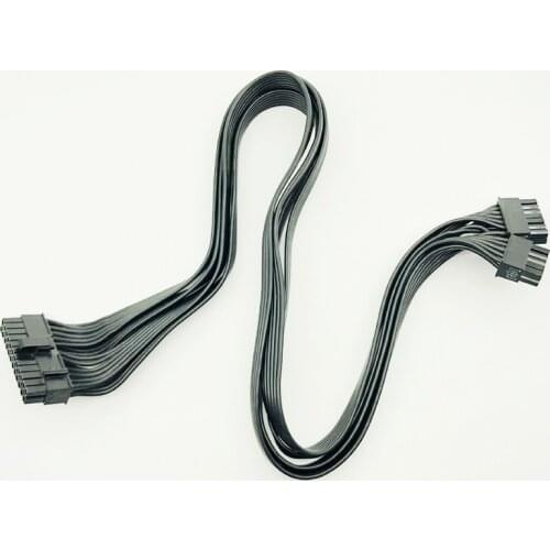 10pin+14pin to 24pin Modular Power Supply Cables Sleeved Cable Adapter ATX 24Pin for Corsair AX1200 AX1200i RM Series 18AWG 60cm