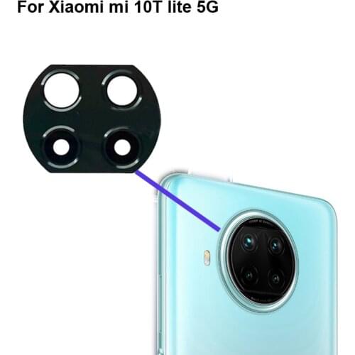 2PCS Tested New For Xiaomi mi 10T lite 5G Rear Back Camera Glass Lens Xiao Mi 10 T Lite Repair Parts Mi10T Lite 5G Replacement