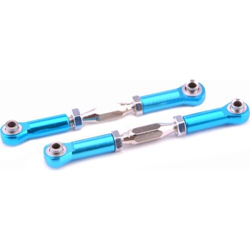 2pcs CNC Machined Aluminium Alloy Steering Rod RC Linkage Servo Rod Replacement accessory for HSP 94111 / 94188 RC Car upgrade