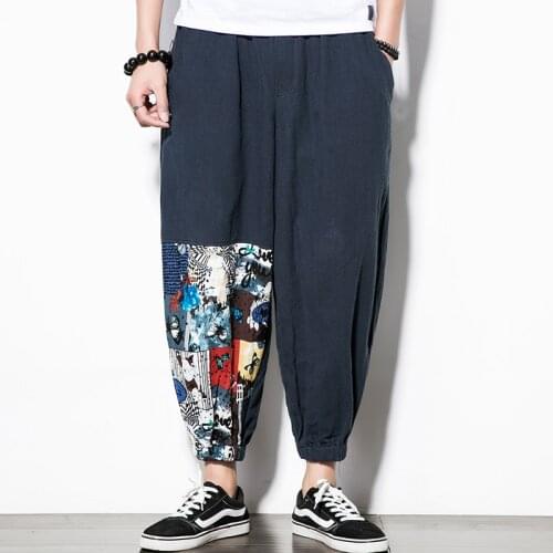 2020 Summer Antiquity Printed Casual Pants Men Chinese Style Plus Size Joggers 5XL Streetwear Fashion Harem Pants Male Trousers
