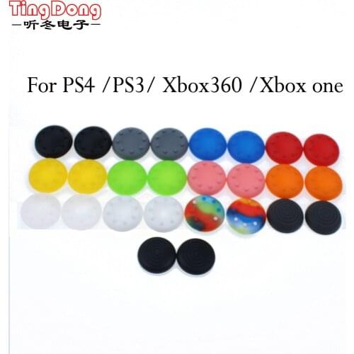 4PCS For XBOX 360 Rubber Silicone Analog Thumbsticks Grips Cover for Sony Dualshock 4 PS4 PS3 Controller Thumb Joystick Caps