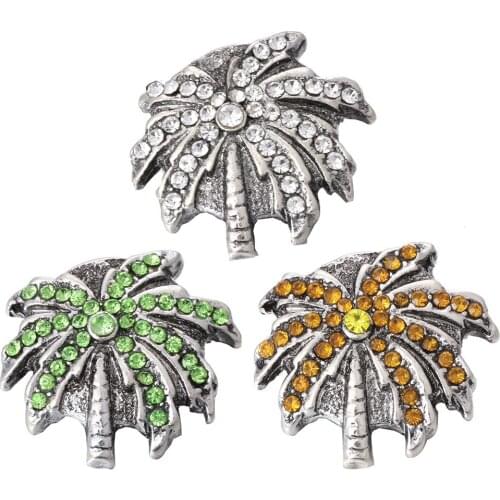 5pcs/lot New High Quality 18mm Metal Snap Button Jewelry Tree Snap Buttons Fit Snap Bracelet for Women Snaps Jewelry