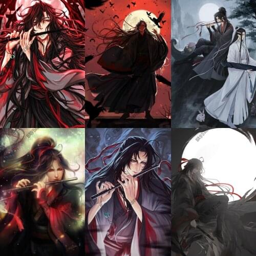 5D Diamond Painting Anime Mo Dao Zu Shi Wei Wuxian Lan Wangji Diamond Mosaic Embroidery Full Drill Cross Stitch Kits Home Decor