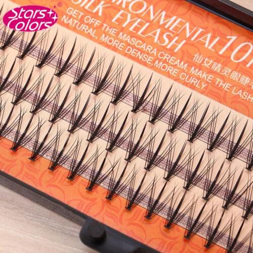 60 Clusters/box middle dense side false eyelashes Bold Definition Thick Individual eyelash extension eye makeup lashes