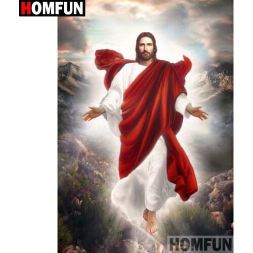 HOMFUN 5D Diamond Painting Full Drill Diamond Embroidery "Religious Jesus" Picture Of Rhinestone Handmade Home Decor A26137