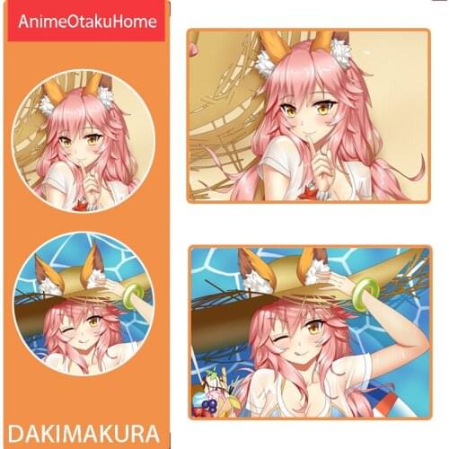 Anime Fate/Grand Order Tamamo no Mae Katsushika Hokusai Pillow Cover Hug Body Pillowcase Otaku Bedding Decoration Dakimakura