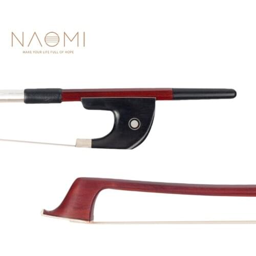NAOMI Contrabass Bow German Style Double Bass Bow Brazilwood Bow Octagonal Stick Ebony Frog Paris Eye Inlay Upright Bass Bow