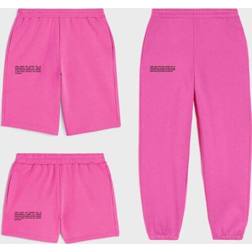 Solid Color Oversized Sweatpants Women Cotton Elastic Waist Long Sweat Shorts Joggers Outfits French Terry Track Pants Loose Fit