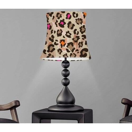 Leopard Print Lampshades Cover for Table Lamp Floor Lamps Bedroom Bedside Stripe Print Drum Lamp Shade Washable Light Lamp Cover
