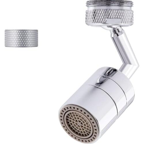 Splash Filter Faucet 720 Degree Rotating Double Outlet External Teeth Faucet Aerator Faucet Extender Aerator