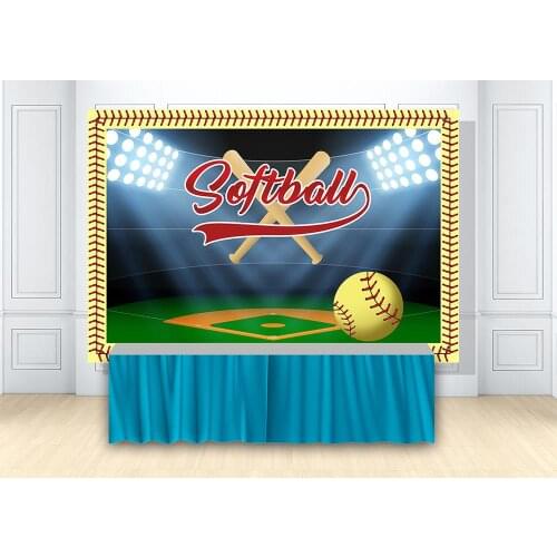 Birthday Party Backdrop Softball Themed Background Baby Kids Photo Studio Background Dessert Table Decoration Photocall Banners