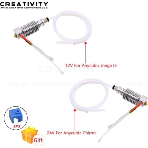 I3 Mega Hotend V5 J-Head Hot end 12V 24V Upgrade 1.75mm Bowden Extruder For Anycubic I3 Mega Mega-S Chiron 3D Printer Parts