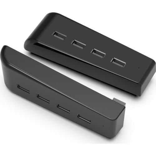 USB 2.0 Hub USB 2.0 High-Speed Transmission Extender Converter USB Splitter Compatible With PS5 PC Laptop (Black)