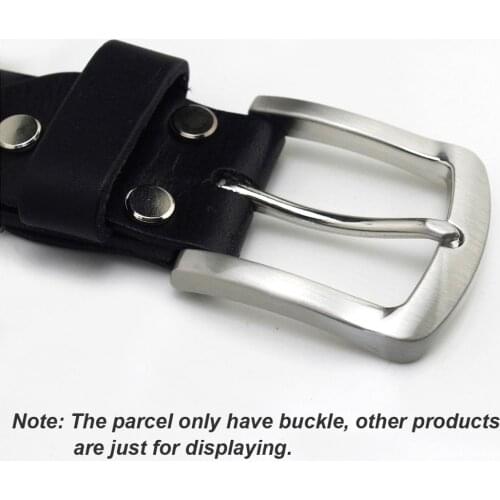 1x 35mm Silver Belt Buckle Metal Brushed Men Women End Bar Single Pin Belt Half Buckle for Leather Craft Strap Belt