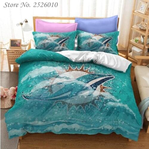 Marine Life Dolphin 2/3pcs Bedding Set Suit Kid Quilt Cover 3D Printed Bed Child Bedroom Bed Duvet Cover Bedclothes