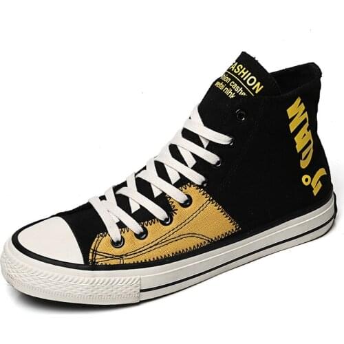 Man Casual Shoes Fashion Vulcanize Shoes 2019 High Top Shoes Men Flats Shoes Teenage Green Color Casual Shoes R2-95