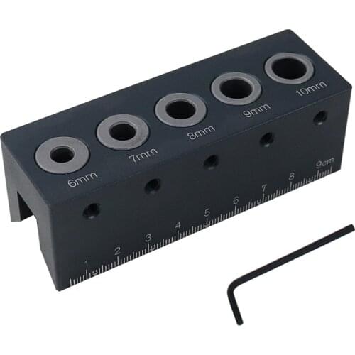 90 Degree Straight Angle Drill Guide Pocket Hole Jig Kit Aluminum Alloy Hole Locator Doweling Jig Woodworking Tools