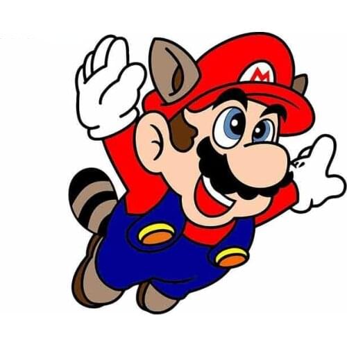 Personality Super Mario Brothers Cartoon Anime Waterproof Car Stickers Vinyl JDM Bumper Trunk Truck Graphics Anti-UV Fine Decal