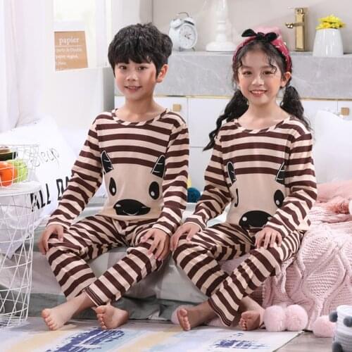 Spring Kids Homewear Suit Long Sleeve Children Pajamas Set Girls Sleepwear Cartoon Boys Pijama Autumn Summer Nightwear