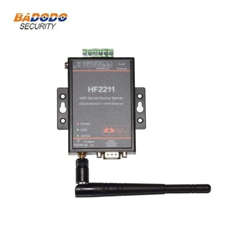 WiFi Searial Device Server RS232/RS422/RS485 to Ethernet Wi-Fi converter server HF2211 Support Modbus TCP protocol