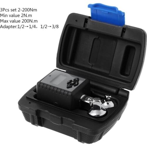 Pro Digital Display Torque Wrench Adapter Adjustable Electronic Spanner Bike Car Repair 2-200Nm