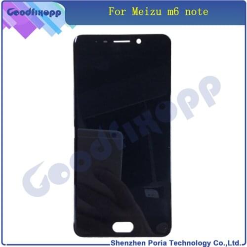 For Meizu M6 Note Touch Screen Digitizer + LCD Display For Meizu Note 6 5.5" Cellphone Black White Color With Frame