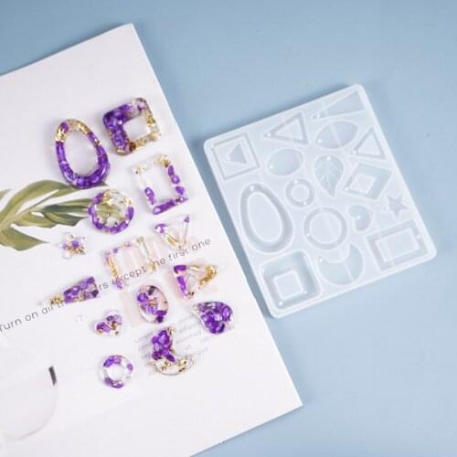 Geometric Pendants Jewelry Making Silicone Mold for Resin Earrings Making Charm Resin Jewelry Molds