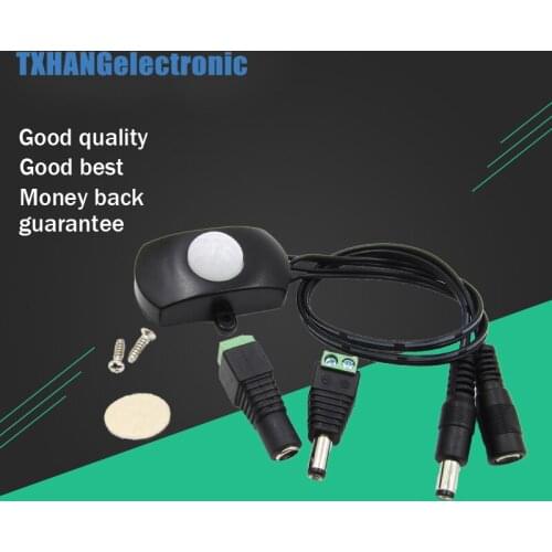 LED Strip Automatic Mini DC PIR Body Infrared Motion Sensor Switch 5A With Male Female Power Jack Adapter Contor diy electronics