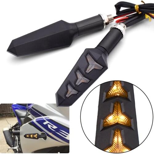 For Yamaha fz1 fazer fz8 xj6 fz6 mt-09 FZ-09 mt07 2 Pcs LED Motorcycle Indicators Flowing Turn Signal Lights Turning Indicators