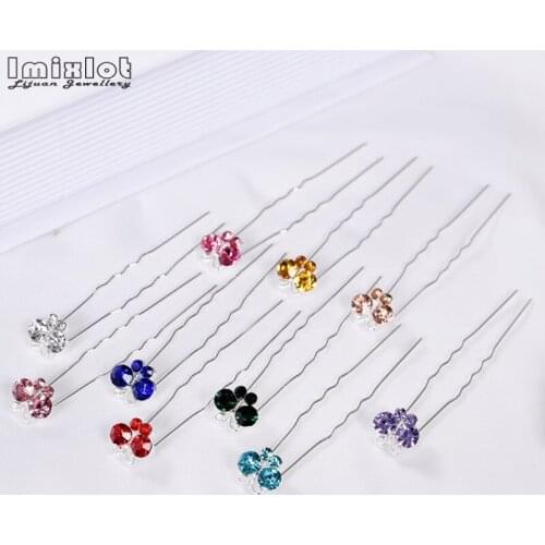20Pcs Womens Wedding Bridal Crystal Rhinestone Butterfluy Hair Pins Clips Bridesmaid Hairwear Jewelry Hair Accessories
