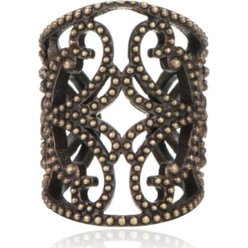 Bling Starry Clear Crystal Vintage Hollow Flower Silver Plated Copper Ear Cuff Clip Earrings For Women