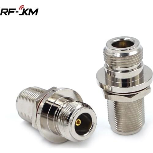 1pcs N-Type Double Female to Female Copper Jack RF Coax Connector Adapter Silver Barrel Connector