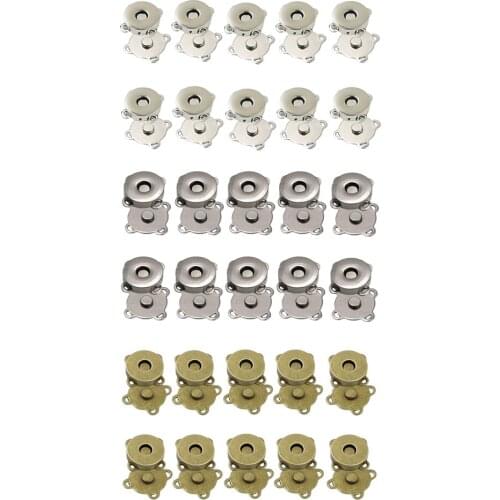 10 Sets Sew in Bag Clasps for Craft Clothing Bag 14mm Coat Supplies