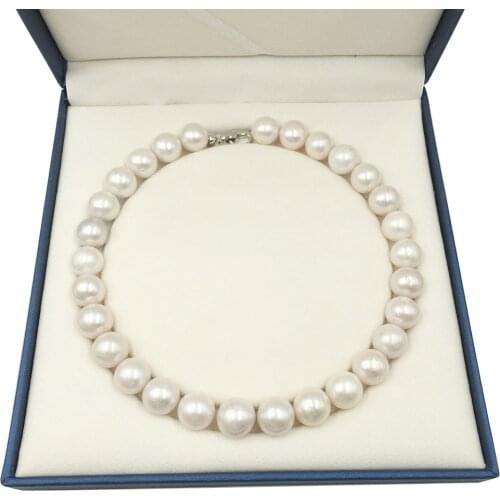 16INCH-22 INCH,13-16 mm 100% NATURE FRESHWATER BIG round PEARL choker NECKLACE,AA HAVE FLAWS nice CLASP
