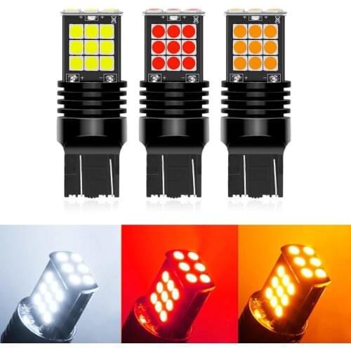 1x Car Signal Lamp 12V 7440 Led Bulb 24Led 3030SMD T20 7443 T15 Led W21W W21/5W Auto Turn Signal Light Reverse Rear Lamps White
