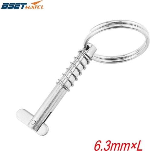 6.3mm BSET MATEL Marine Grade 316 Stainless Steel Quick Release Pin for Boat Bimini Top Deck Hinge Marine hardware Boat
