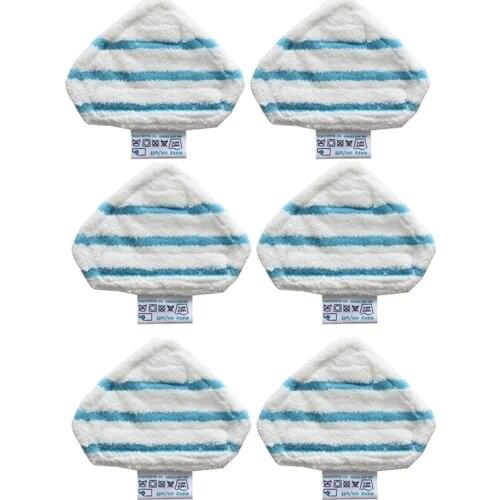 6 Pcs Steam Mop Cloths for FSM1630 Floor Cleaning Triple-Cornered Pads Cover Water Steam Microfiber Mops