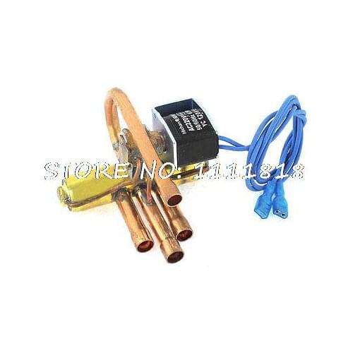 8mm 9.7mm Dia Tube 1P Power 4-Way Reversing Valve Solenoid for Air Conditioning