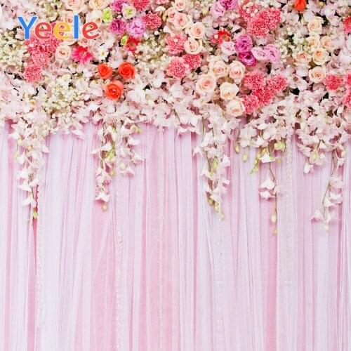 Yeele Blossom Flowers Backgroud Wall Scene Baby Photography Seamless Photographic Backdrop Vinyl Doll Pet Props For Photo Studio