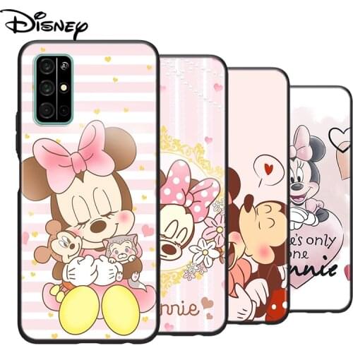 Pink Disney Minnie Silicone Cover For Honor 30 20 20E 20S 10X 10 10i 9N V9 8C 8S 7S Play 3E V30 V20 Lite Phone Case