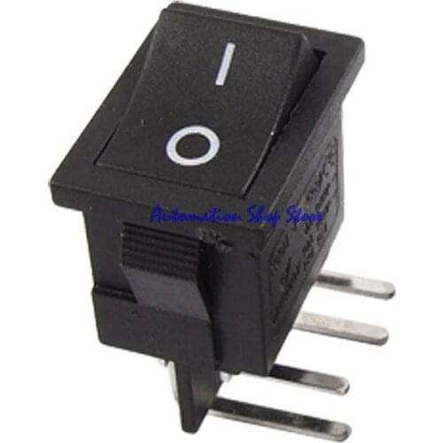 5 Pcs 4 Right Angle Pin DPST On/Off 2 Position Rocker Switch 6A/250V 10A/125V AC