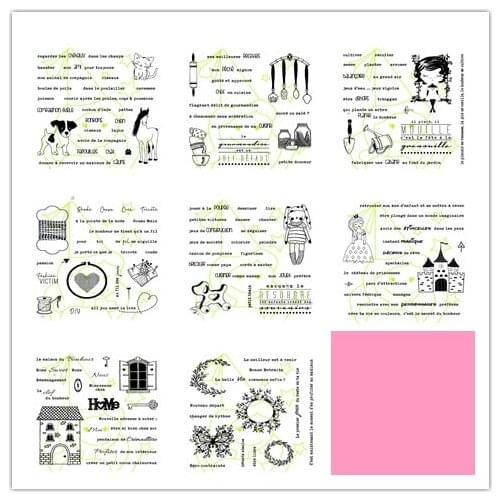 French Clear Stamp for Scrapbooking Transparent Silicone Rubber DIY Photo Album Decor 1224