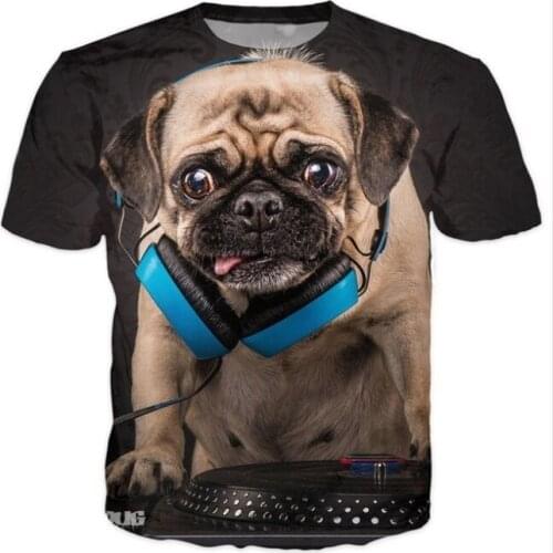Audio Pug Mix Dj 3D T Shirt T-Shirt Men Women 2018 New Hip Hop Streetwear Tshirt Camisetas Hombre Casual Summer Tops Tees