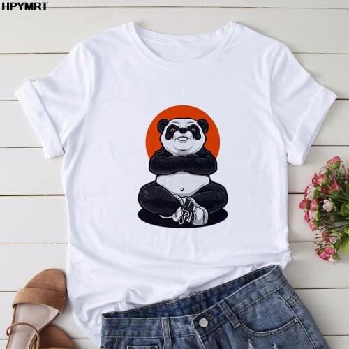 Women T Shirt Cool Panda Printing New Summer Cute T-shirt Casual Harajuku Graphics Short sleeve Tshirt Female Clothes Streetwear